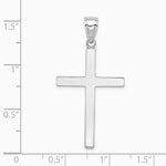10K / 14K White Gold Polished Cross Pendant - Product Photo
