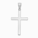 10K / 14K White Gold Polished Cross Pendant - Product Photo