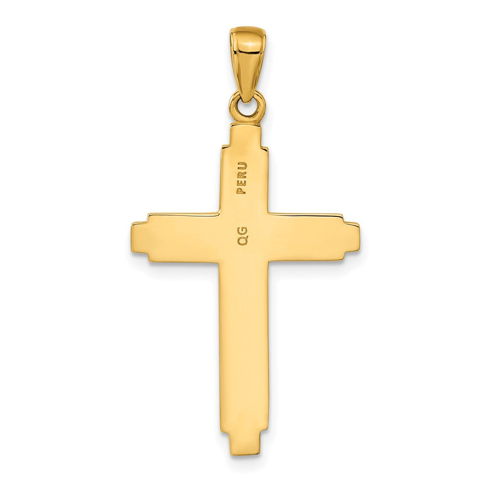 10K / 14K Yellow Gold Cross Pendant - Product Photo