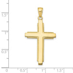10K / 14K Yellow Gold Cross Pendant - Product Photo