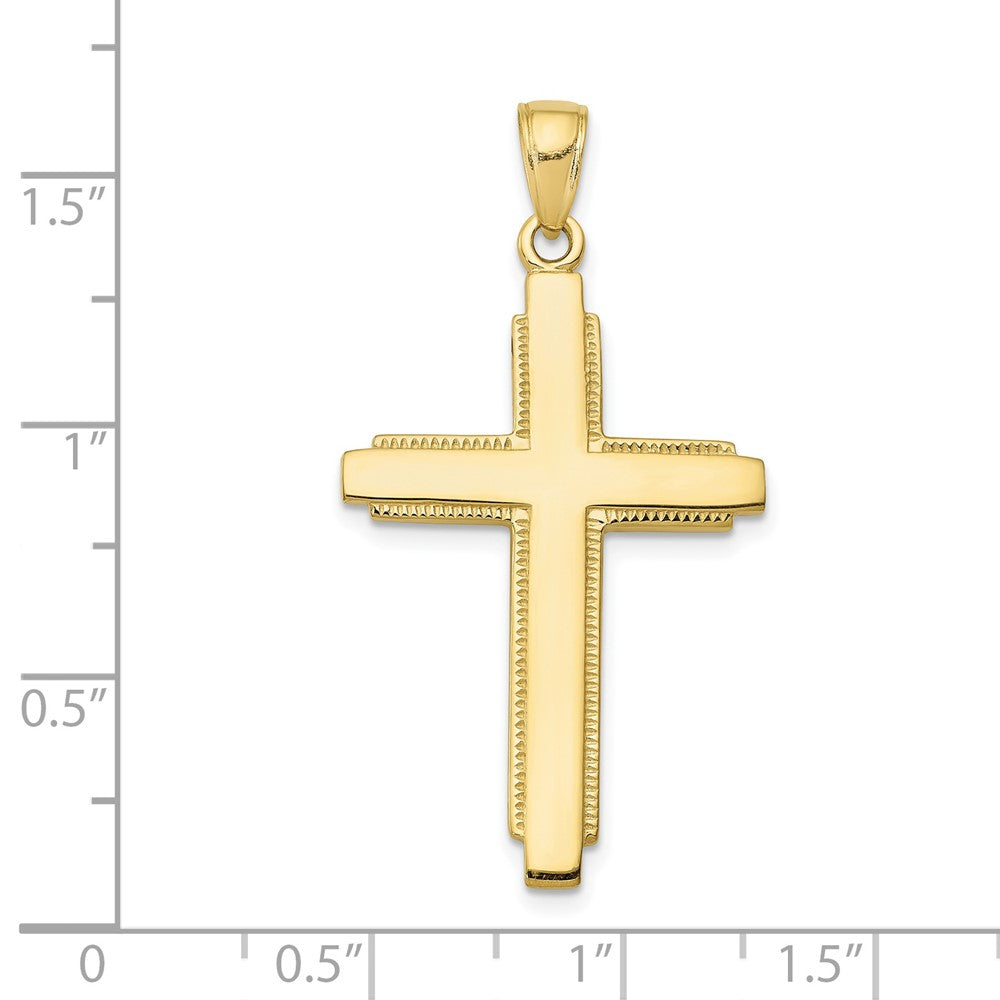 10K / 14K Yellow Gold Cross Pendant - Product Photo
