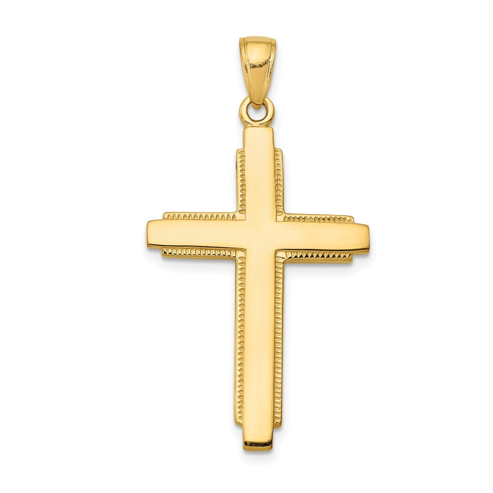 10K / 14K Yellow Gold Cross Pendant - Product Photo