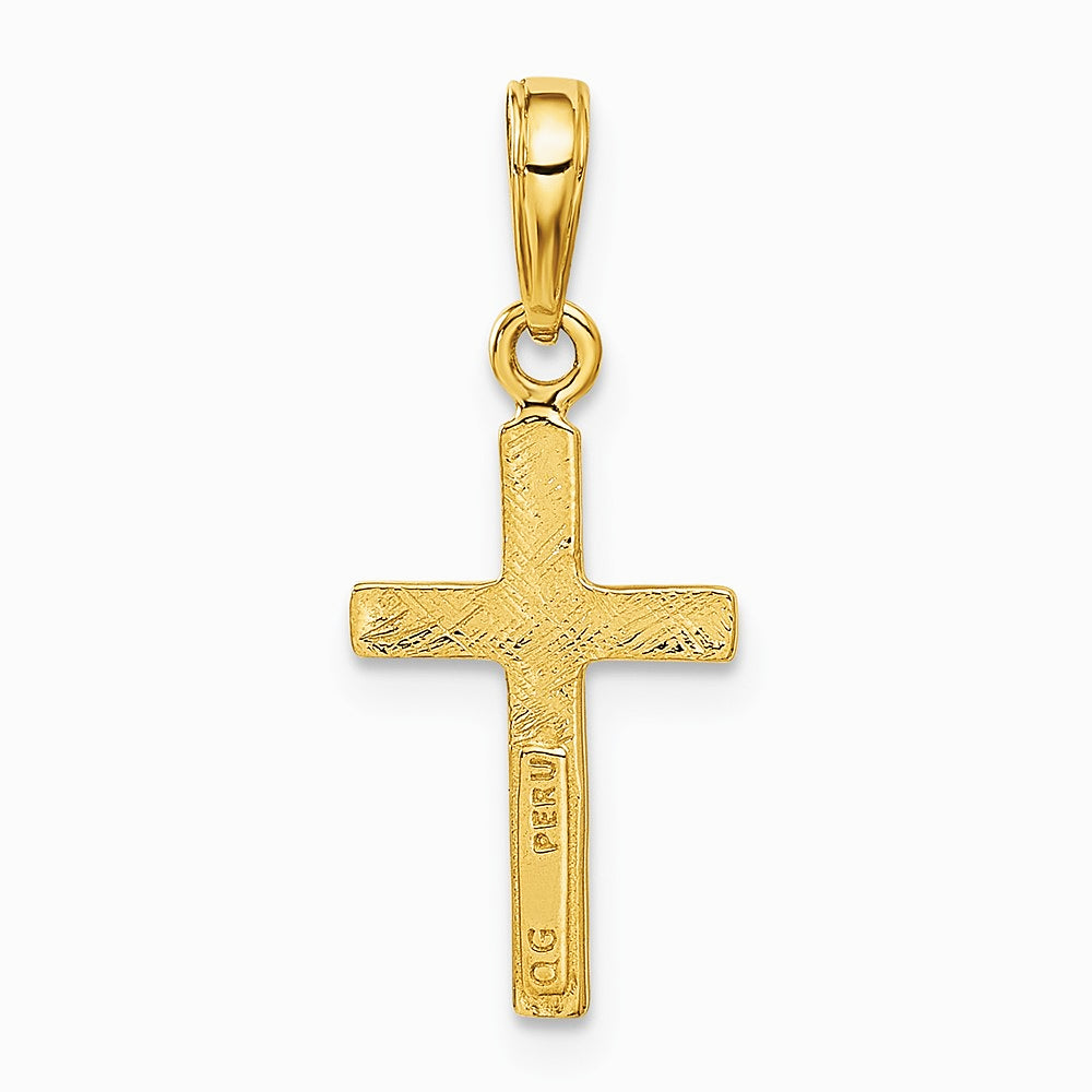 10K / 14K Yellow Gold Cross Pendant - Product Photo