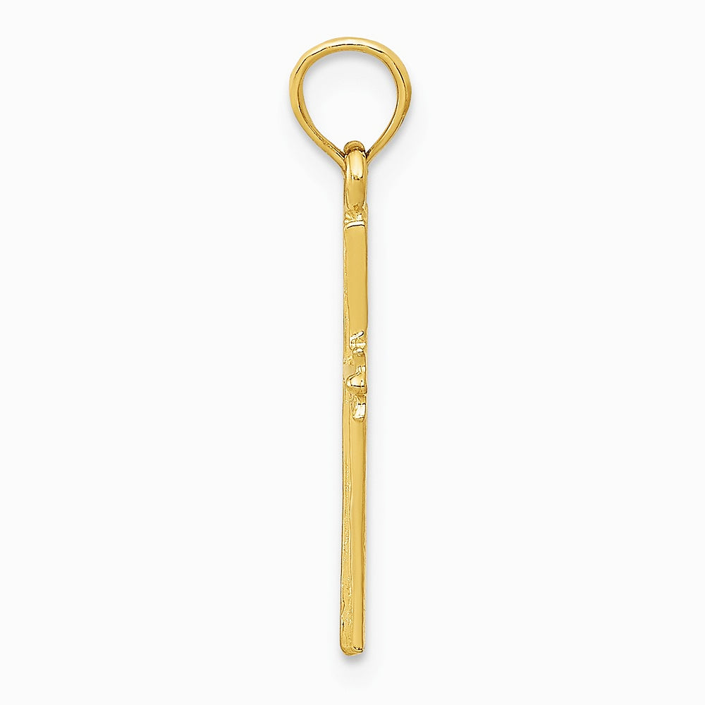 10K / 14K Yellow Gold Cross Pendant - Product Photo