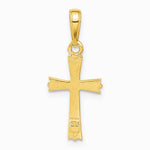 10K / 14K Yellow Gold Cross Pendant - Product Photo