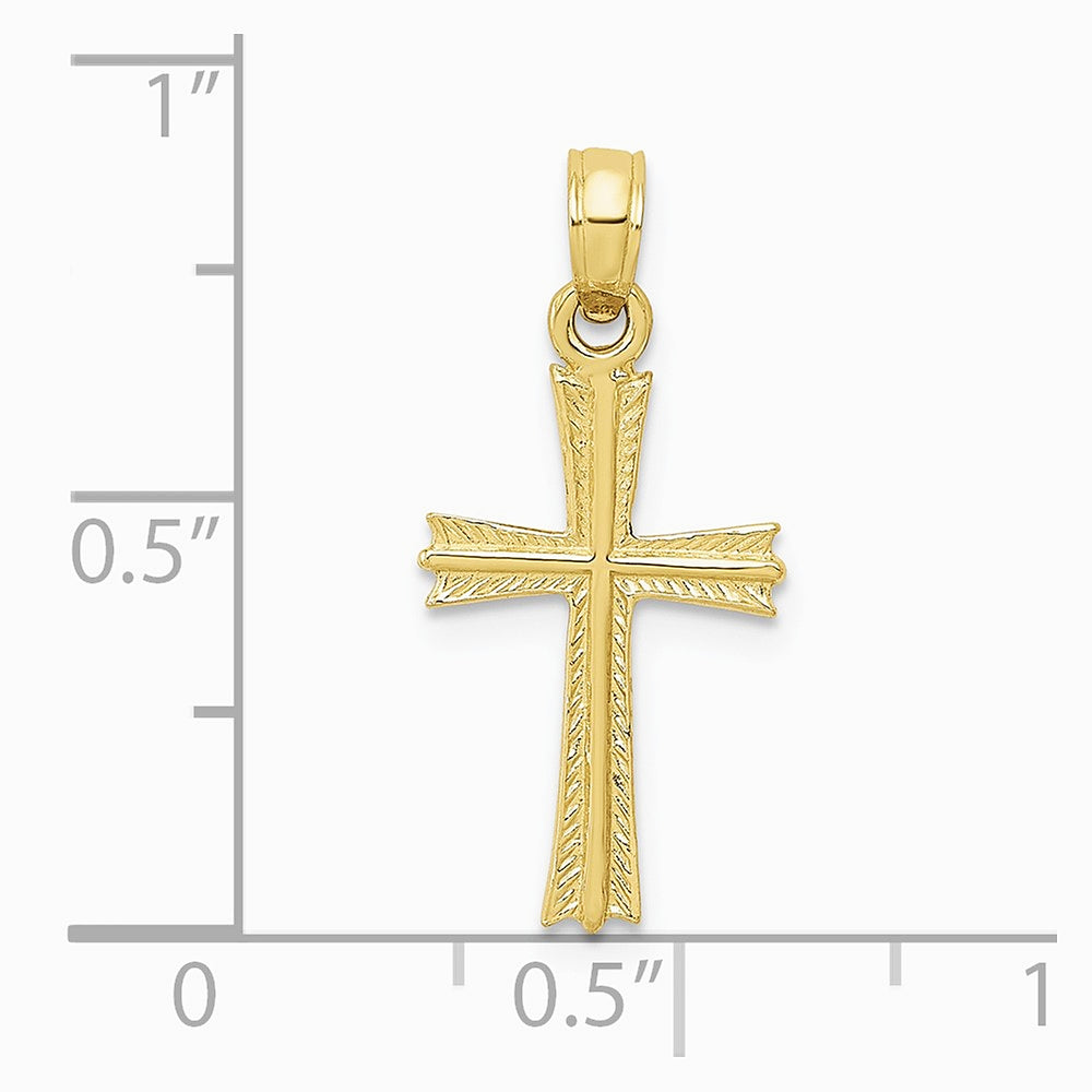 10K / 14K Yellow Gold Cross Pendant - Product Photo