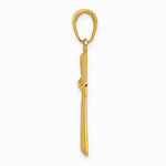 10K / 14K Yellow Gold Diamond-cut X Cross Pendant - Product Photo