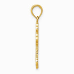 10K / 14K Yellow Gold Budded Cross Pendant - Product Photo