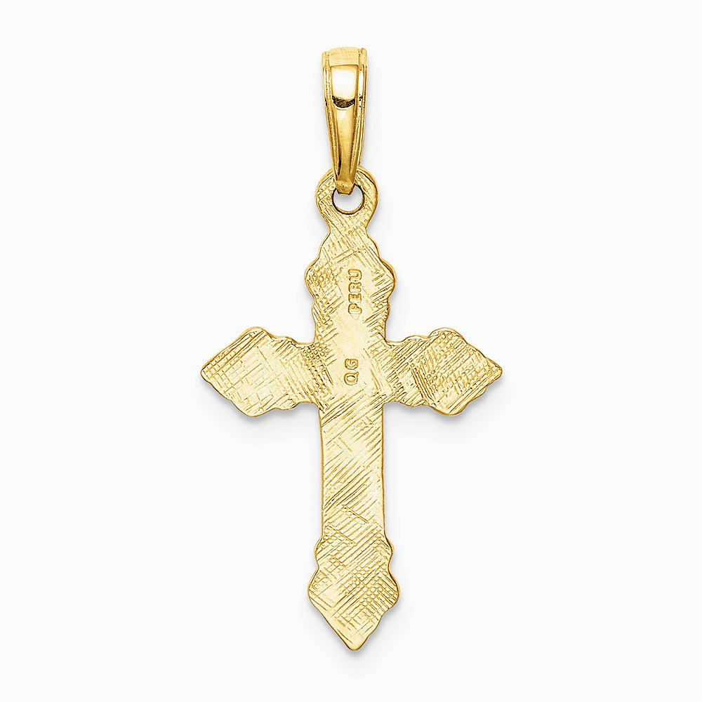 10K / 14K Yellow Gold Cross Pendant - Product Photo