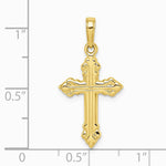 10K / 14K Yellow Gold Cross Pendant - Product Photo