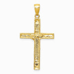 10K / 14K Yellow Gold INRI Crucifix Pendant - Product Photo