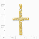 10K / 14K Yellow Gold INRI Crucifix Pendant - Product Photo