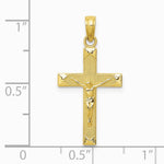 10K / 14K Yellow Gold Crucifix Pendant - Product Photo