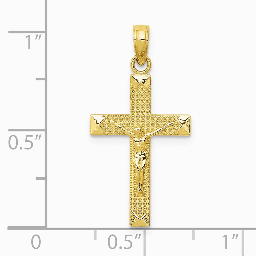 10K / 14K Yellow Gold Crucifix Pendant - Product Photo