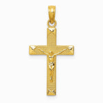 10K / 14K Yellow Gold Crucifix Pendant - Product Photo