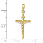 10K / 14K Yellow Gold Stick Style Crucifix Pendant - Product Photo