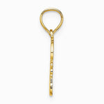 10K / 14K Yellow Gold GOD HEARTS YOU Charm - Product Photo