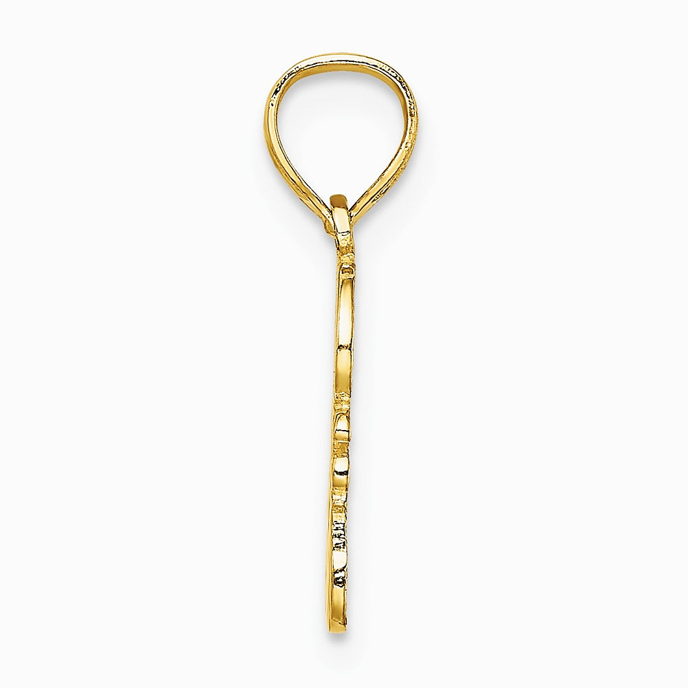 10K / 14K Yellow Gold GOD HEARTS YOU Charm - Product Photo