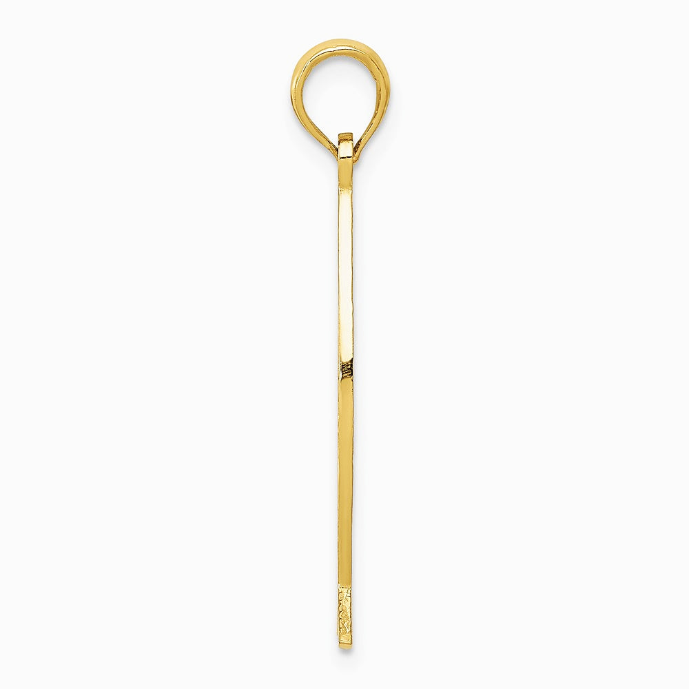 10K / 14K Yellow Gold Ichthus Fish With JESUS Pendant - Product Photo