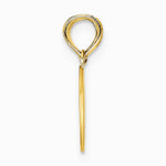 10K / 14K Yellow Gold Reversible Break apart Mizpah Heart Pendant - Product Photo