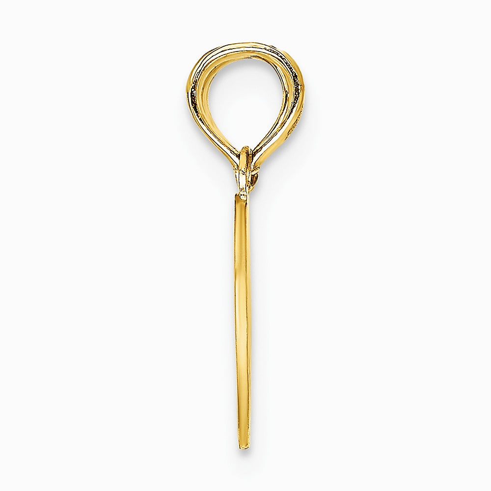 10K / 14K Yellow Gold Reversible Break apart Mizpah Heart Pendant - Product Photo
