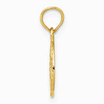 10K / 14K Yellow Gold Star of David in Circle Frame Pendant - Product Photo