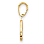 10K / 14K Yellow Gold Small Solid Hamsa Pendant - Product Photo