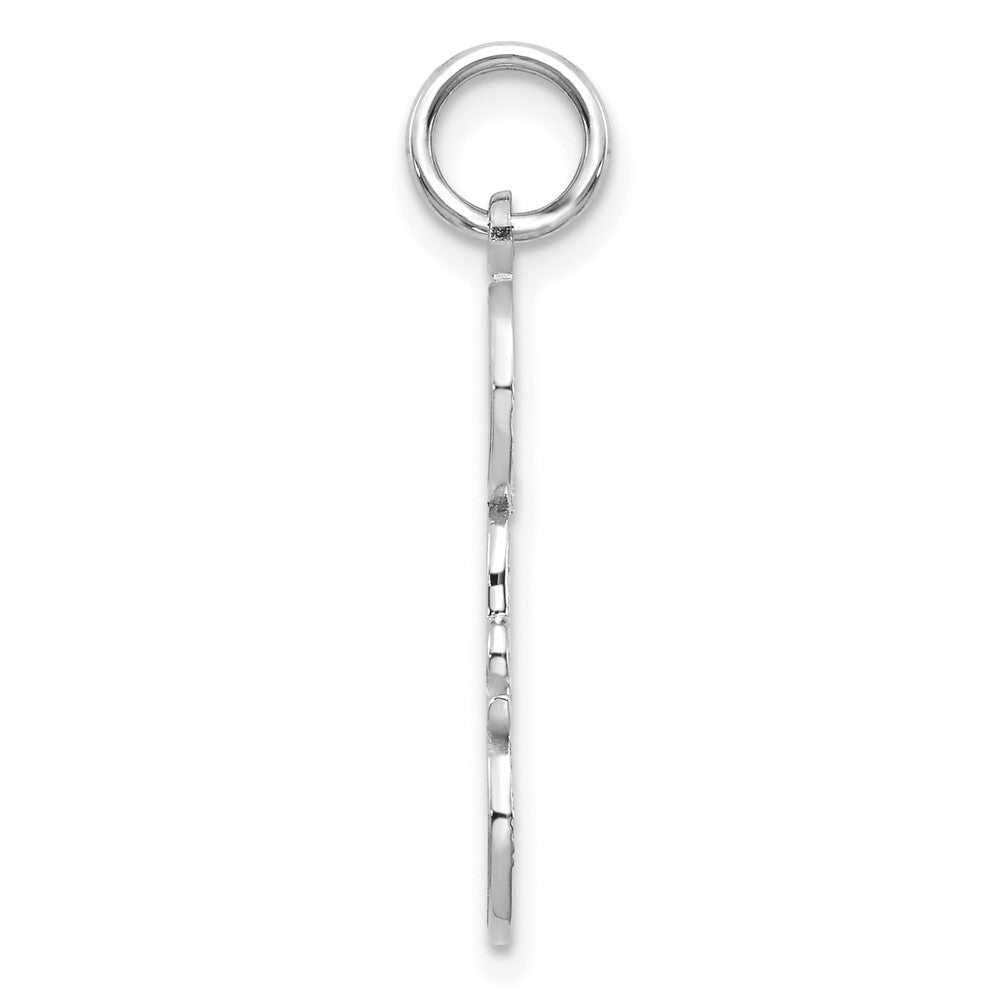 10K White Gold DAD Charm - Product Photo