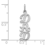10K White Gold DAD Charm - Product Photo