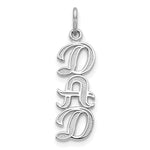 10K White Gold DAD Charm - Product Photo