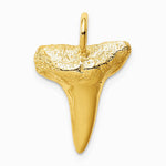10K / 14K Yellow Gold Shark Tooth Pendant - Product Photo
