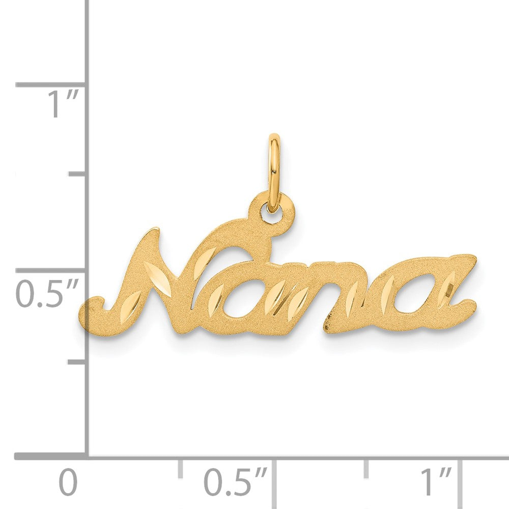 10K Satin NANA Charm - Product Photo