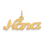 10K Satin NANA Charm - Product Photo