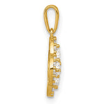 10k Polished CZ Fancy Pendant - Product Photo