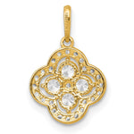 10k Polished CZ Fancy Pendant - Product Photo