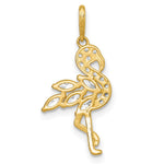 10k Polished CZ Flamingo Pendant - Product Photo