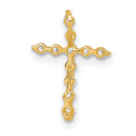 10k Polished CZ Cross Chain Slide Pendant - Product Photo