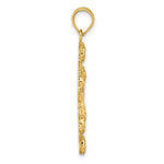 10K Yellow Gold Polished Diamond-cut Our Lady of Guadalupe with Flowers Pendant - Product Photo