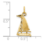 10k Sailboat Charm - Product Photo