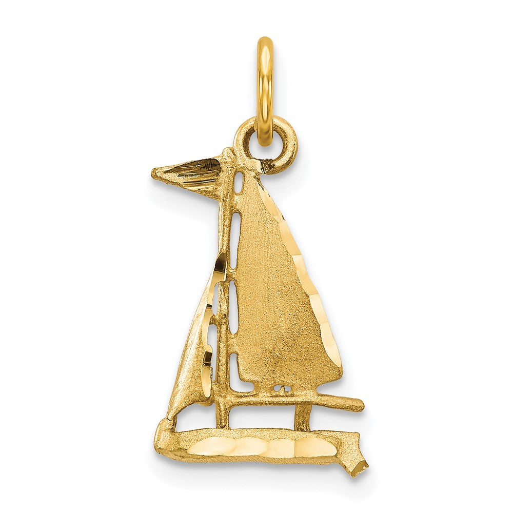 10k Sailboat Charm - Product Photo