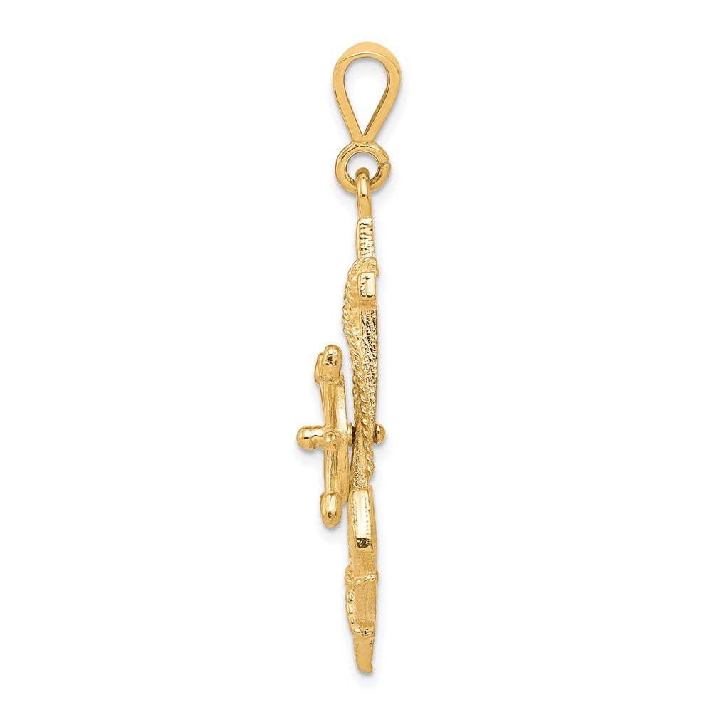 10K Yellow Gold Anchor Charm - Product Photo