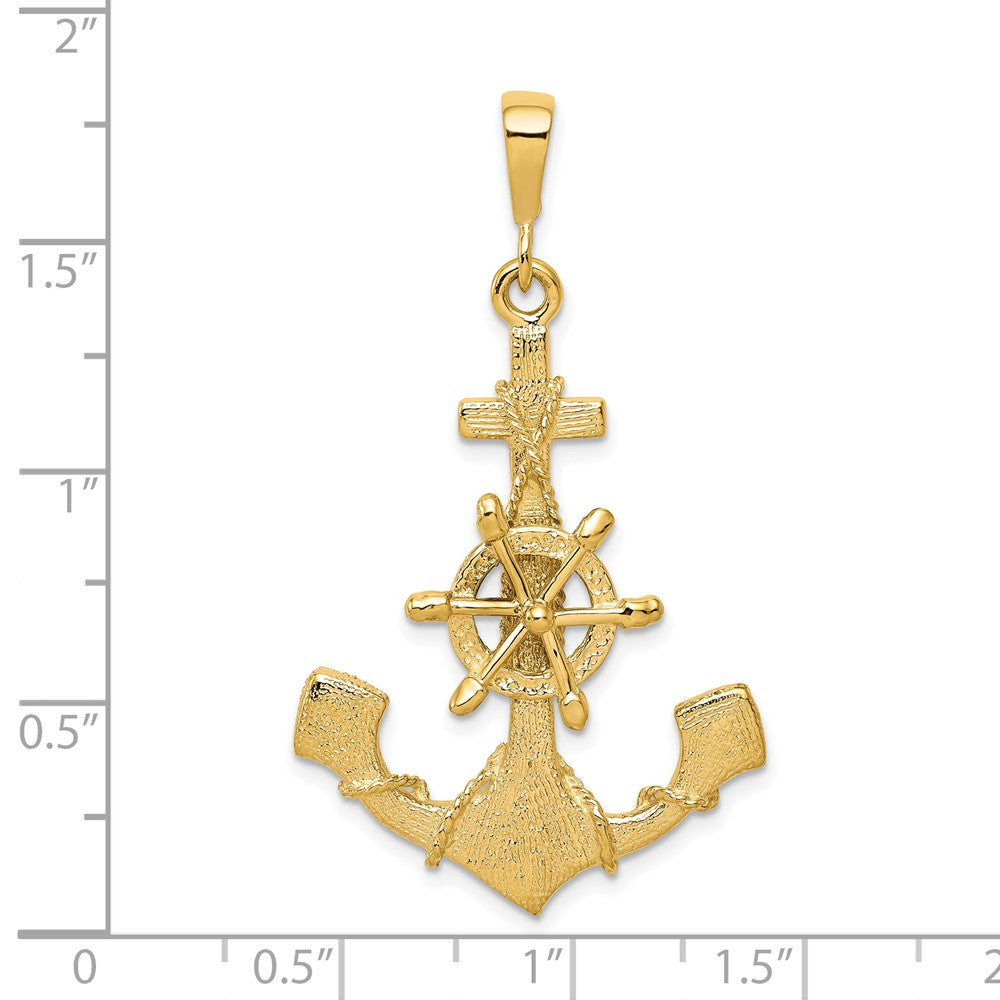 10K Yellow Gold Anchor Charm - Product Photo