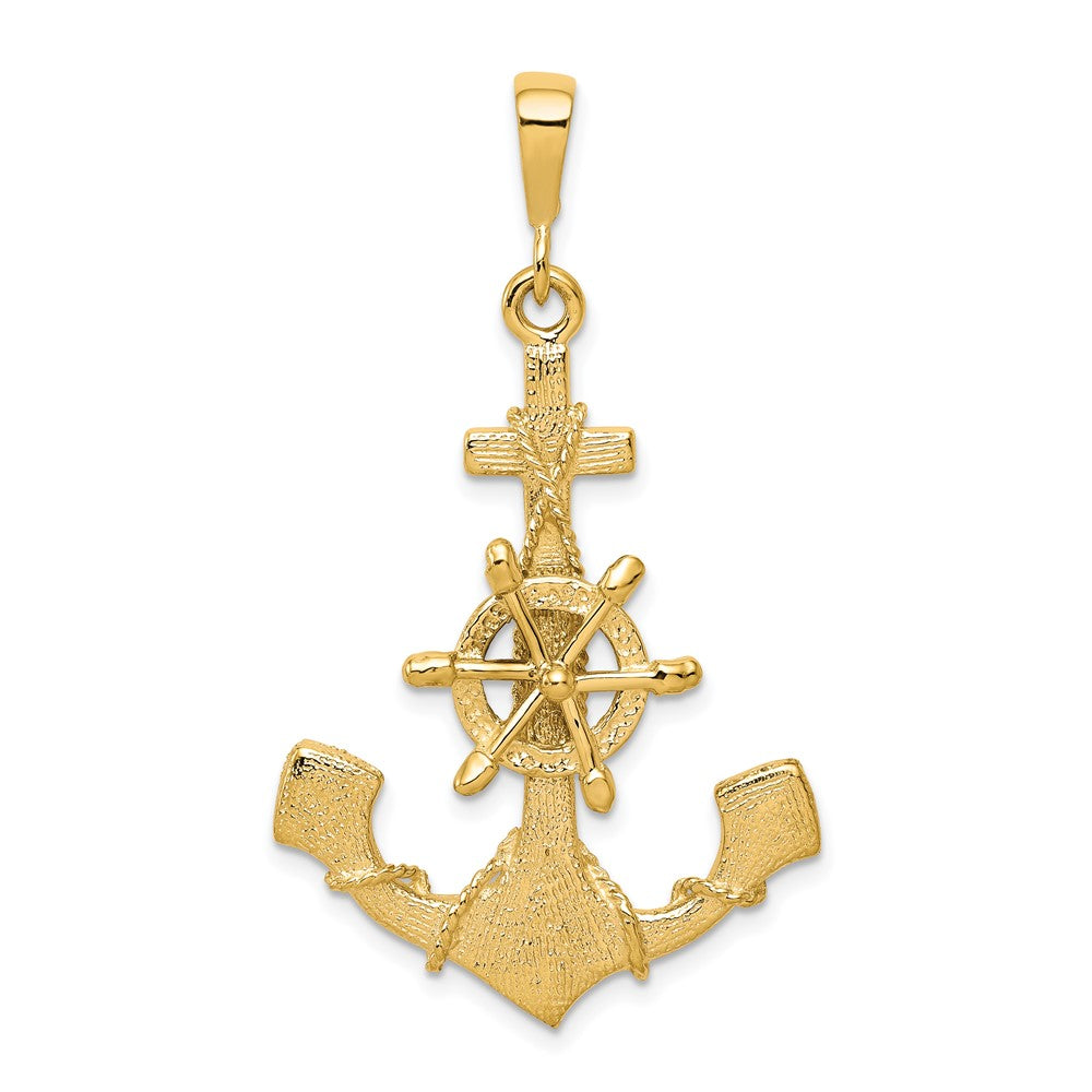 10K Yellow Gold Anchor Charm - Product Photo