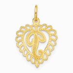 10K / 14K Yellow Gold Initial P Charm - Product Photo