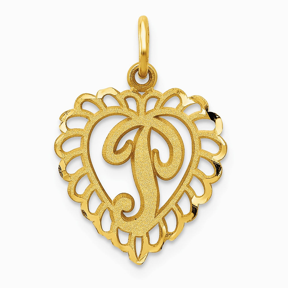 10K / 14K Yellow Gold Initial P Charm - Product Photo