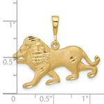 10K Yellow Gold Lion Charm - Product Photo