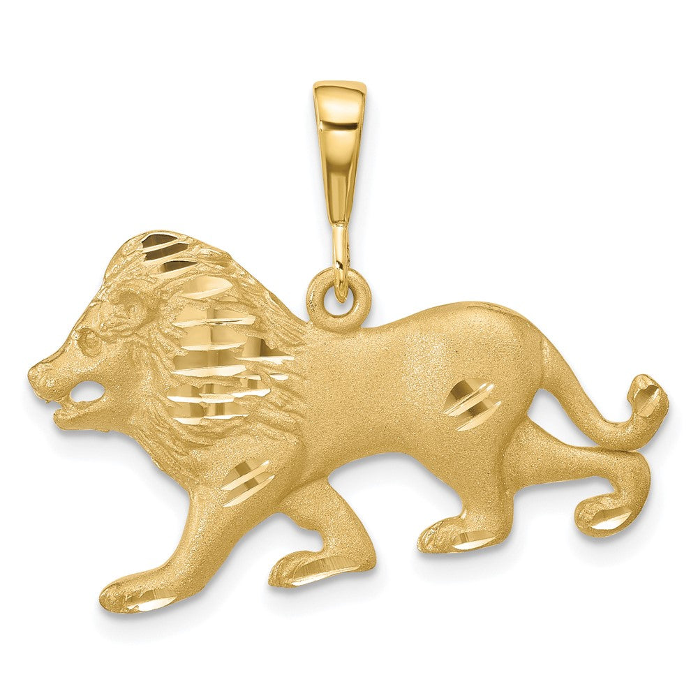 10K Yellow Gold Lion Charm - Product Photo