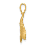 10K Yellow Gold Solid Diamond-cut Eagle Head Charm - Product Photo