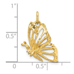 10K Yellow Gold Butterfly Charm - Product Photo