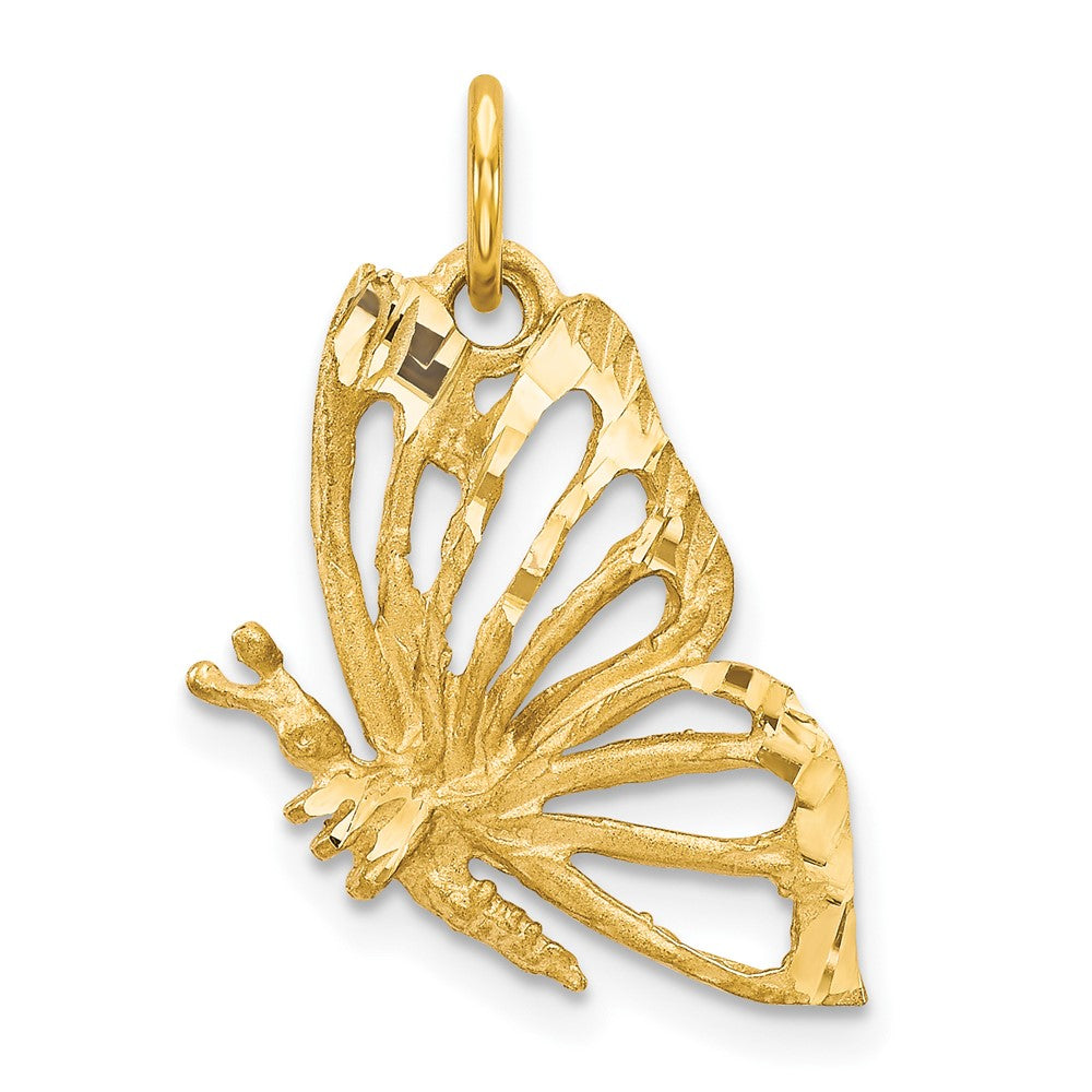 10K Yellow Gold Butterfly Charm - Product Photo